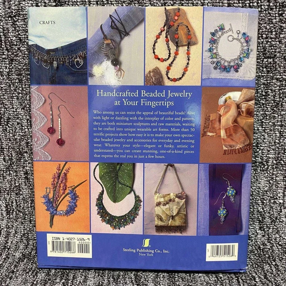 Fashion Beading Kim Ballor Hardcover Book Blue Jewelry Making Craft Projects DIY